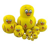 Lot DE 10 Animaux Animaux Stapettes Jouet Russe Poupée Jouet Fait Main Jouet en Bois Panda Chouette Pingouin Canard Poupée Singe Lion pour Enfant Chambre Decor