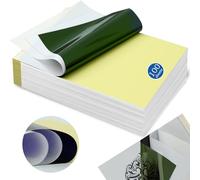Lot de 100 Feuilles de Papier pour Stencil Tatouage Transfert, Cokaca Papier Transfert Tatouage, Format A4, 4 Couches, Compatible Thermocopieur Tatouage et Dessin Manuel, Avec Motifs Clairs et Variés