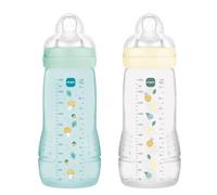 Lot de 2 Biberons - MAM BABY - Easy Active - +6 mois - 330 ml - Tétine débit X - Ice + Pearl