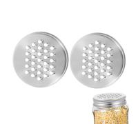 Lot de 2 Couvercles Râpe pour Bocal en Acier Inoxydable 304 - Râpe à Fromage et Légumes pour Ouverture Standard (70mm) - Zesteur Durable et Sûr pour la Cuisine - Compatible Pots Regular Mouth