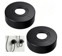 Lot de 2 Rosace Mitigeur Douche 3 Tailles en 1, Rosace Robinet Divisée pour Ø 21 mm/26 mm/33 mm, Cache Tuyau pour Radiateur, Robinet de Douche, Installation Facile, Chrome (60 x 20 mm)