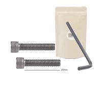 Lot de 2 Vis 1/4 1 Pouce + cle Allen Vis américaine de Longueur 25 mm 25mm 1" Pas de Vis Standard Type Kodak pour Accessoire Photo - Adaptout Marque Française