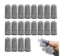 Lot de 20 Protege Doigt Anti Coupure Niveau 5 Doigtier Respirant et Réutilisable Protection Doigt Blessé pour Cuisine Jardinage Bricolage et Sculpture Résistant à Abrasion Réutilisables Gris