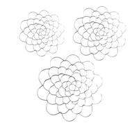 Lot de 3 Grilles Florales en Métal - Grenouilles de Fleurs pour Vases - Support d'Arrangement Floral Réutilisable 10/12,5/15cm - Outil de Composition pour Bouquet Maison