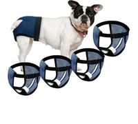 Lot De 4 Braguitas Perro Celo Hembra XL,Bragas Perras Menstruales,Pañales Lavables para Perros,Pañales Perras Hembras Reutilizables,Bragas Higiénicas Perros con 12 Toallas Sanitarias