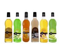 Lot Jarups exóticos Gilbert - Piña 70CL, Kiwi 1L, Mango 70 oconut 70Cl, Passion Fruit 1L, Green Banana 1L