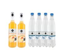Lot Sirope Gilbert & Limonada:Sirope Gilbert Melocotón (2x1L) - Limonada Gilbert (4x1L)