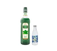 Lot Sirope & Limonada:Sirope Teisseire - Menta verde 1L - Limonada Pschitt (24x33cl)