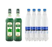 Lot Sirope & Limonada:Sirope Teisseire - Menta verde (2x1L) - Limonada Gilbert (4x1L)