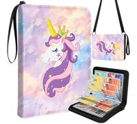 Lotadilo Carpeta de tarjetas con 440 bolsillos, 4 bolsillos, colección de tarjetas coleccionables para niños, niñas, hombres, adolescentes, para tarjetas deportivas, tarjetas de juego con cremallera