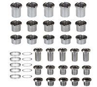 Lotatheta 5 piezas para cada uno/doble/triple, tornillos de cadena, tuercas de disco, rueda de cadena + 10 arandelas para bicicleta de carretera, bicicleta de montaña, MTB (25 piezas)