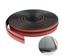 Lotbun 5M Guarnizione in gomma autoadesiva universale per parabrezza auto, guarnizione in gomma universale (5M)