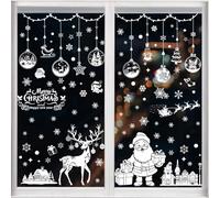 Lotbun - Adhesivo decorativo para ventana, reutilizable, cristal, PVC, decoración de Navidad, decoración electrostática, decoración navideña, interior o casa, para escaparate de cristal, casa, tienda