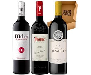 Lote 1.02 - Los mejores Vinos Robles - Envío Gratis 24 H - Ribera del Duero - Seleccionado por Cosecha Privada - 3 Botellas - Finca Resalso, Melior de Matarromera, Protos Roble -Pack 3 Bot - 1.02