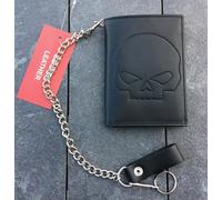 Lote 10 Bolsitas De Cartera Wallet de Piel Con Cadena Diseño Calavera