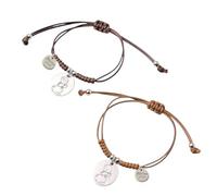 Lote 10 pulseras angelito para comunión y bautizo en de hilo Personalizadas por parte atras. Grabada con nombre y fecha
