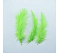 Lote 100 plumas pavo marabú para decoración manualidades atrapasueños materiales para atar moscas(Apple Gn)