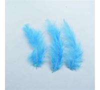 Lote 100 plumas pavo marabú para decoración manualidades atrapasueños materiales para atar moscas(Lake Blue)