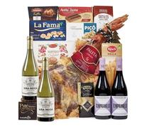 Lote 18: Cesta de Navidad Elegante con Paleta Curada y Vinos Seleccionados - Ibéricos a domicilio gourmet