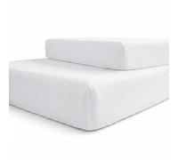 Babyline - Lote 2 Bajeras 100% Algodón. Ajustables con Goma. (Blanco, Cuna Cama 70 X 140).