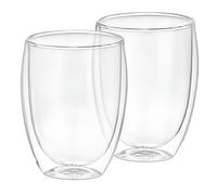 Lote 2 Vasos para Bebidas de Doble Pared de 350 ml en Vidrio de Borosilicato