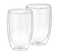 Lote 2 Vasos para Bebidas de Doble Pared de 350ml en Vidrio de Borosilicato