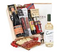 Lote 218: Cesta de Navidad Gourmet en Estuche de Madera con Vinos Rioja Reserva - Ibéricos a domicilio gourmet
