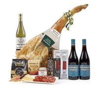 Lote 27: Cesta de Navidad Jamonera con Jamón Reserva 12 Meses y Vinos Rioja - Ibéricos a domicilio gourmet