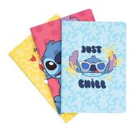 Lote 3 Cuadernos A5 Colección Tropical Stitch Páginas Variadas Rayadas y en