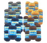 Lote 40 Ovillos nature Bambú & Lana Merino - Suavidad Natural Confort Premium | 50g | Agujas 4-5 mm | LANAS LUZ COLOR