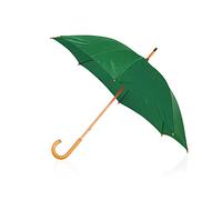 Lote 5 Paraguas Automatico Verde Publiclick, Medidas Ø104X89 Apertura automatica, Madera y Poliester Paraguas, Clasicos Colores (Verde)