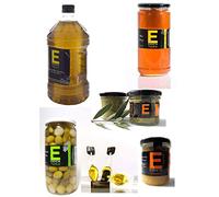 Lote 5 Productos, Aceite de oliva virgen extra, miel, aceitunas, tapenade y mermelada