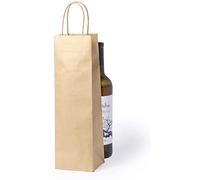 Lote 50 Bolsas de Papel Kraft para Botellas de Vino 75cl - Bolsas Ecológicas con Asas Reforzadas para Regalos, Tiendas, Bodegas, Restaurantes y Eventos.