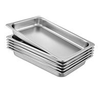 Lote 6 Cubetas Gastronorm GN 1/1-100 mm profundidad fabricadas en acero inoxidable. | Bandejas Horno | Bandejas Gastronorm 1/1 | Recipiente GN 1/1 530x320x100 mm | 13,3 lts