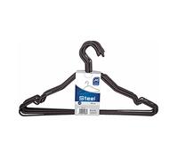 LOTE 6 PERCHAS ALAMBRE AZUL CELESTE 39cm