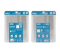 Lote APLI de 15 forros de libro con solapa ajustable de polipropileno de Medida 30 x 53 cm, 75 µ.