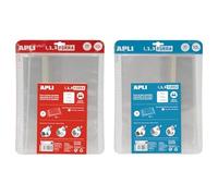 Lote APLI de 20 forros de libro 75 µ con solapa ajustable de polipropileno: 1 pack de 10 forros de Medida 29 x 53 cm + 1 pack de 10 forros de Medida 30 x 53 cm