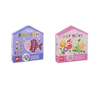 Lote APLI Kids 2 Actividades de Manualidades para niños a Partir de 3 años_My First Pompones- My First Dot Paint Juegos Creativos DIY con láminas ilustradas a completar con Dot Markers o Pompons