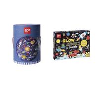 Lote APLI Kids - Puzzles Educativos con temática del Espacio - Glow in The Dark y Circular - 48/60 Piezas_Recomendado para niños a Partir de 5 años