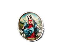 Lote autoadhesivos de vinilo santa virgen maría católica resistente al agua y uv abeja cristiana piadosa espiritual religiosa oración para ordenador botella y coche, decoración exterior, 9 cm