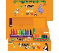 Lote bic kids wow 12 rotulador+cera plastidecor