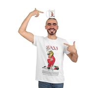 Lote Camiseta Y Taza AYTON Senna (FR/ES, Letras, XL, XXL, Blanco)
