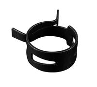 Lote de 10 abrazaderas de manguera de acero al manganeso de 65 MN, color negro, con resorte de 5 mm a 27 mm, con hebilla elástica de acero for tubería de agua.(ID 21mm)