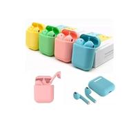 Lote de 10 Auriculares Inalámbricos Bluetooth Colores + Cable + Estuche Regalo - Detalles, regalos originales Bodas, Comuniones, Cumpleaños