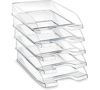 Lote de 10 bandejas portadocumentos - Bandeja Oficina - Bandeja Folios - Organizador de Folios - Color Transparente