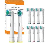 Lote de 10 cabezales de cepillo de dientes para Oral.B Pro 3000, P2000, D12, Vitality, Genius X, Triumph, Trizone, compatible con Oral.B, EB17, color blanco