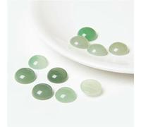 Lote de 10 cabujones de piedra natural con cuentas redondas para engarzar, aptos para colgantes, anillos, pendientes, collares, joyas, accesorios de bricolaje, 20 aventurina, 10 mm.