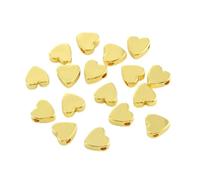 Lote de 10 cuentas espaciadoras sueltas de acero inoxidable con forma de corona de estrella y corazón, color dorado y plateado, para hacer joyas, dijes, estilo pulsera, 10-8 mm.