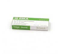 Lote de 10 fusibles temporizado (T) de cerámica, 315 mA / 250 V CA, 5x20 mm
