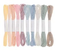 Lote de 10 hilos de bordar «Rico Design» pastel